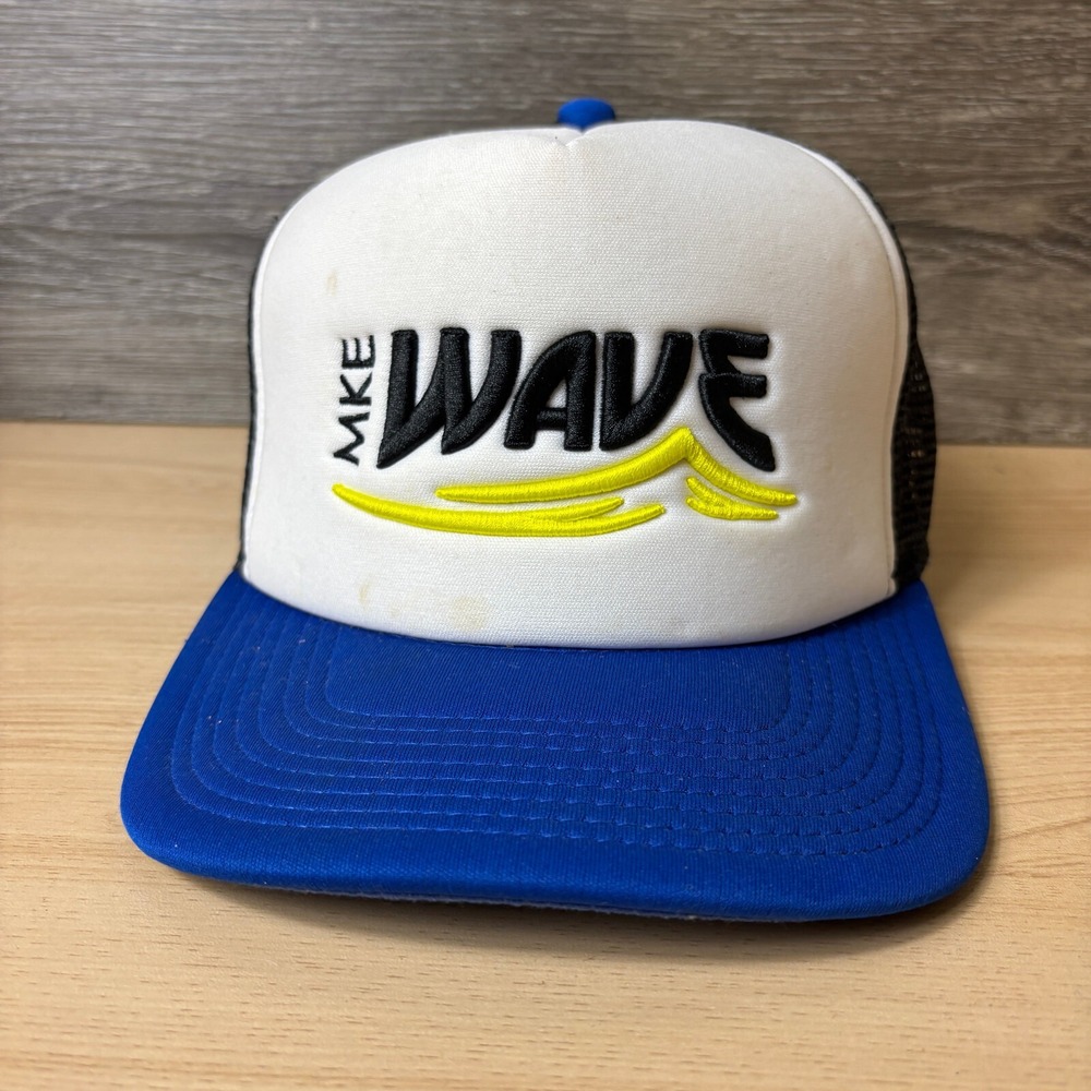 Milwaukee Wave Hat Cap‎ Snapback Trucker Blue MASL Professional Soccer
